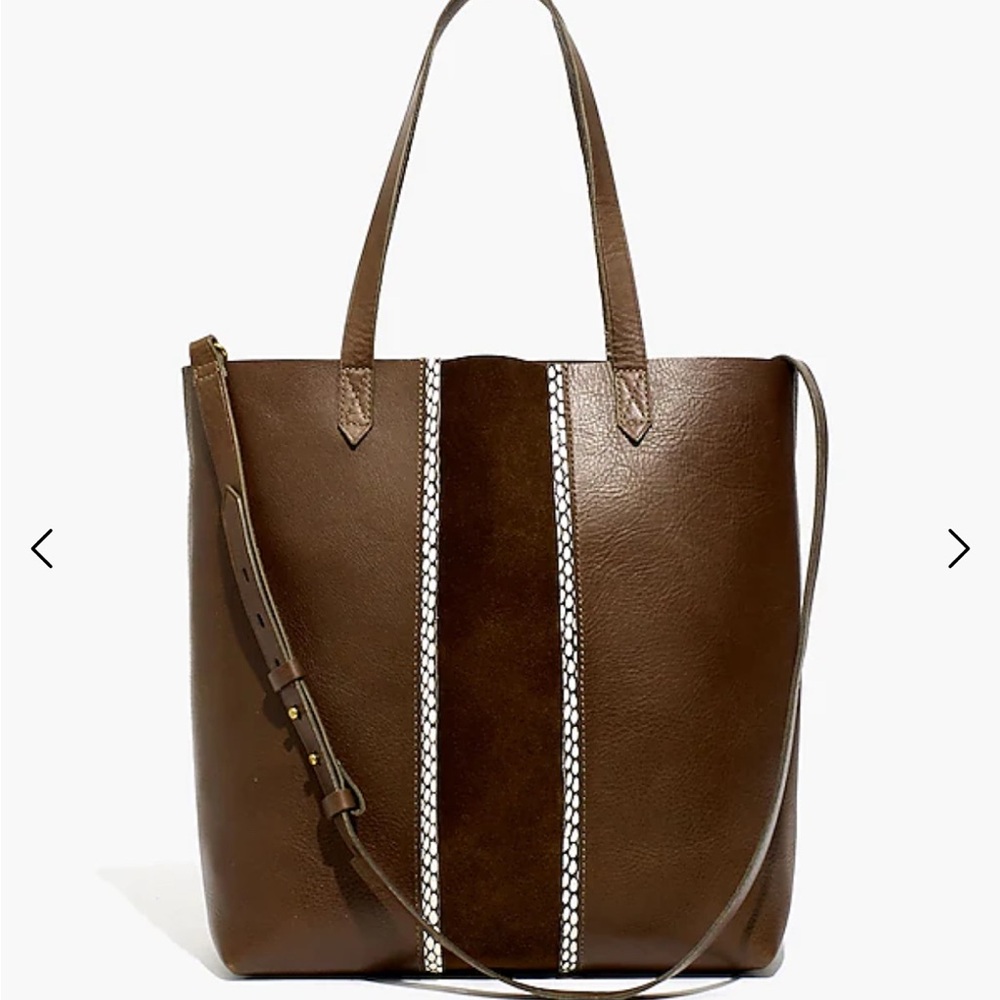 NEW Madewell Medium Transport Tote: Suede Inset Edition